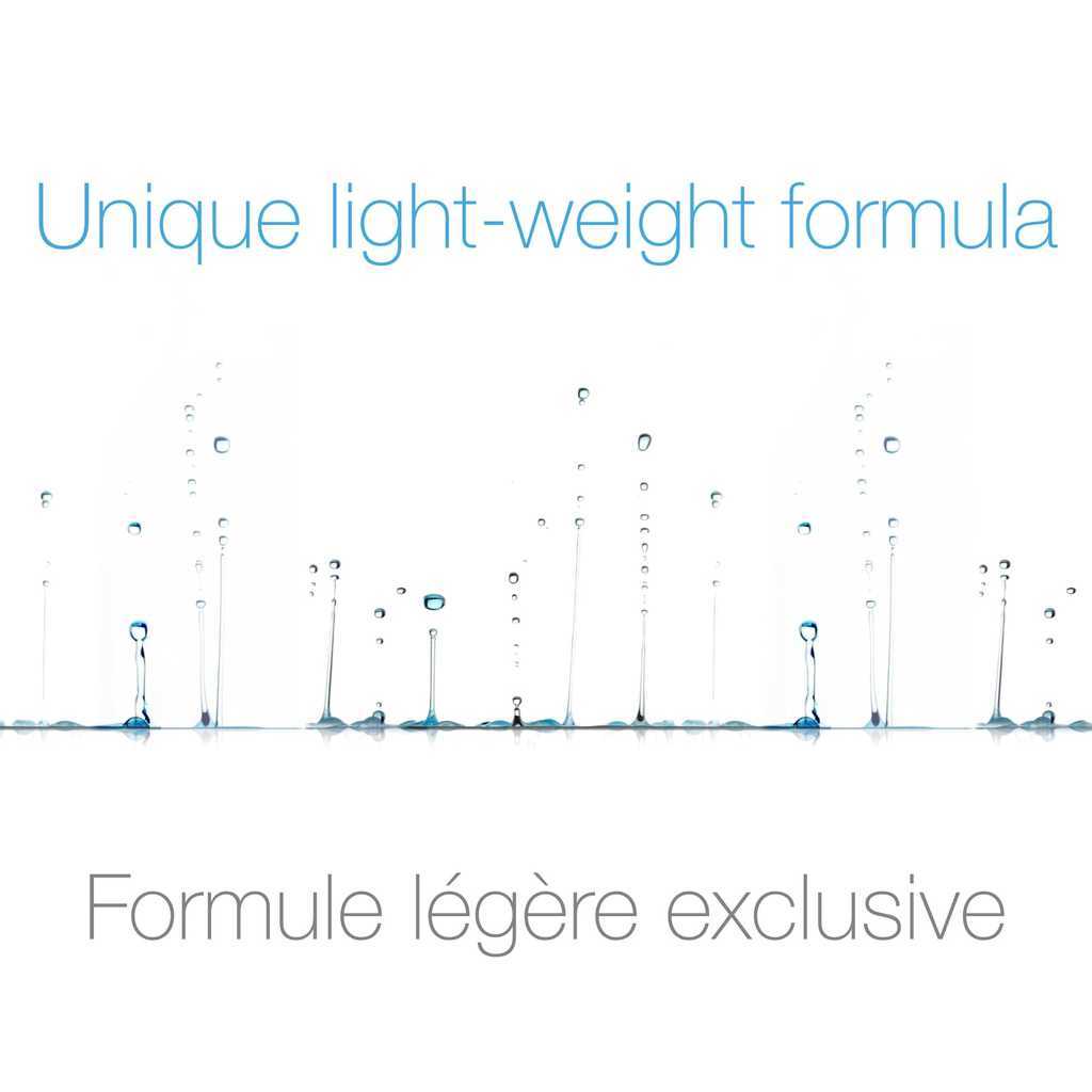 Text saying 'unique light-weight formula'
