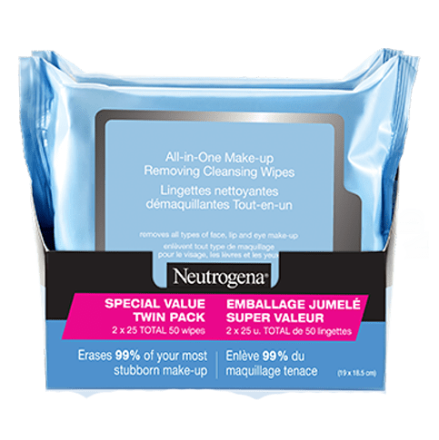 NEUTROGENA® ALL-IN-ONE Make-Up Removing Cleansing Wipes (Twin Pack) 