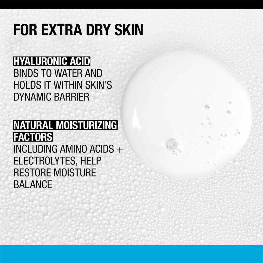 Information on the NEUTROGENA® Hydro Boost Ultra Hydrating Serum ingredients like Hyaluronic Acid and their benefits for extra dry skin.