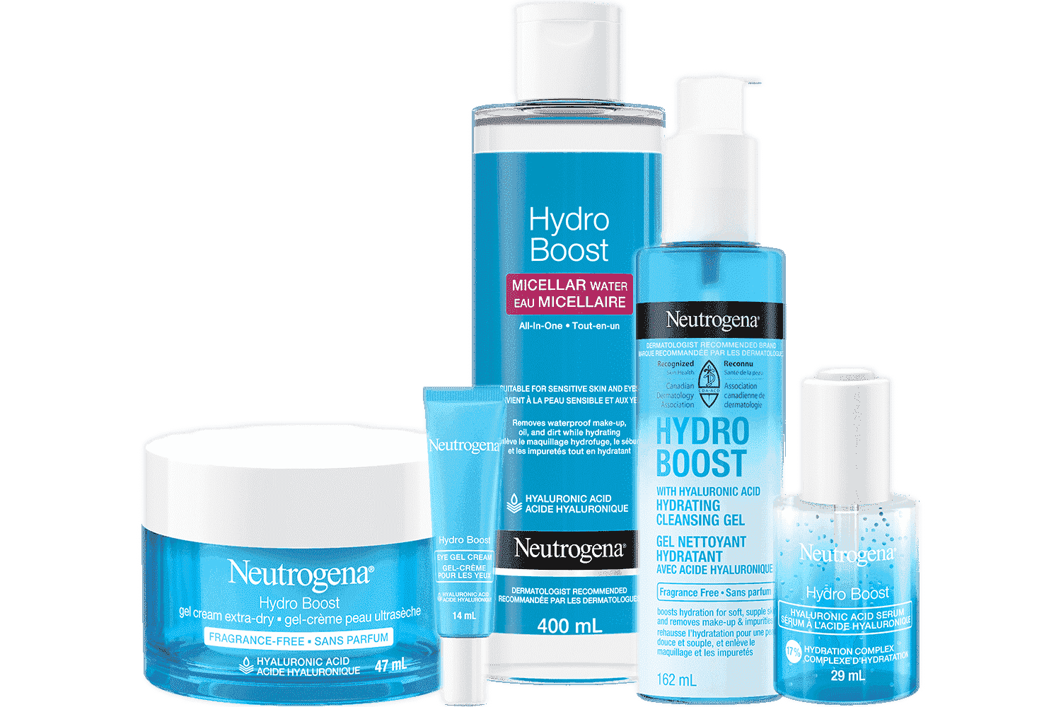 A group of Neutrogena products