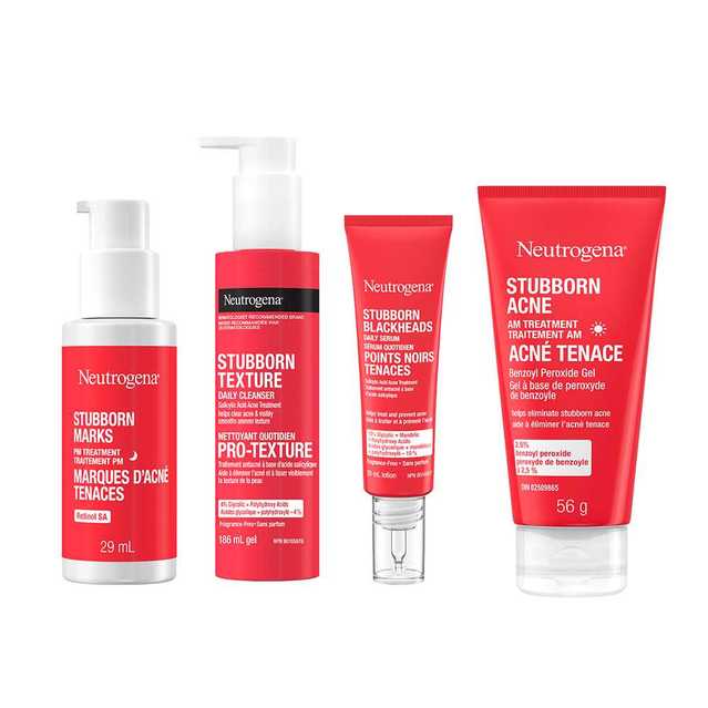 4  Neutrogena® Stubborn Solutions Acne and Marks Treatment Products