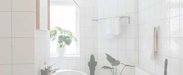 White bathroom image