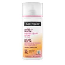 Front shot of Neutrogena® Purescreen+TM Invisible Daily Defense Mineral Face Liquid Sunscreen SPF 30, squeeze tube, 40mL