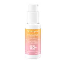 Front shot of Neutrogena® Invisible Daily Defense Face Serum Sunscreen SPF 50+, pump bottle.